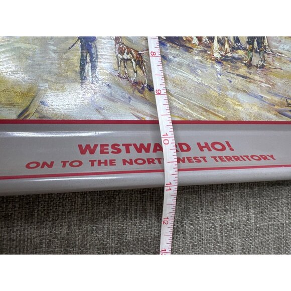 Vintage 1987 Westward Ho! Metal Serving Tray By Leslie Cope - Picture 11 of 11